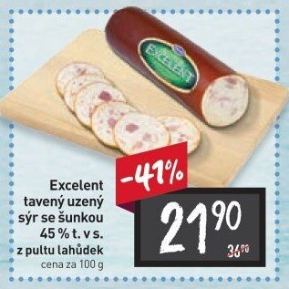 Sýr tavený uzený se šunkou Excelent Moravia