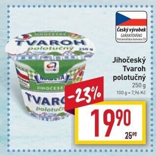 Tvaroh polotučný Jihočeský Madeta