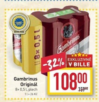 Pivo světlé výčepní Originál 10° Gambrinus