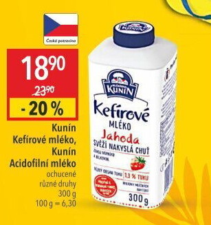 Acidofilní mléko ochucené Kunín