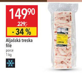 Aljašská treska filé mražená