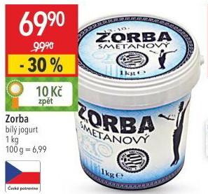 Bílý jogurt řecký Zorba