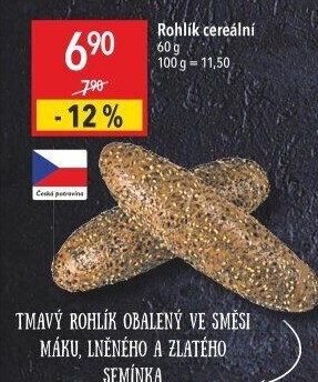 Cereální rohlík