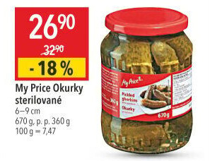 Okurky sterilované My Price
