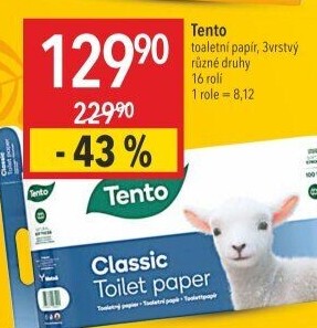 Toaletní papír 3vrstvý Tento