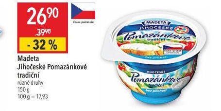 Tradiční pomazánkové Jihočeské Madeta