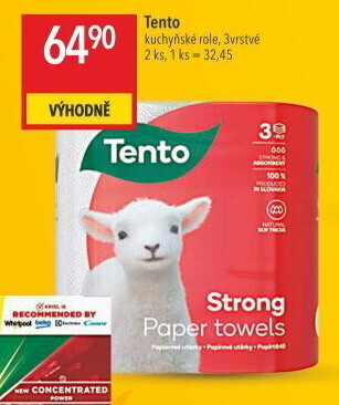 Utěrky kuchyňské 3vrstvé Strong Tento