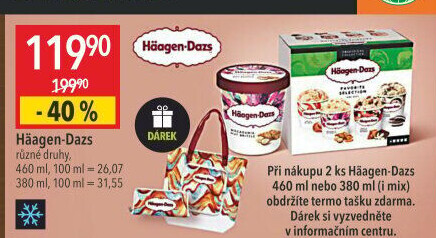 Zmrzlina v kelímku Häagen-Dazs