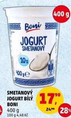 Bílý jogurt smetanový Boni