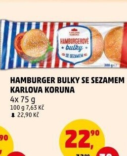 Bulky na hamburger Karlova Koruna