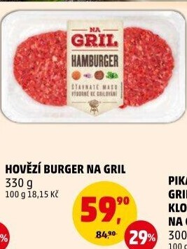 Hamburger Na gril Penny
