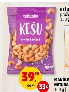 Kešu pražené Naturalia