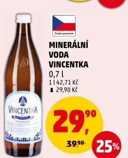 Minerální voda Vincentka