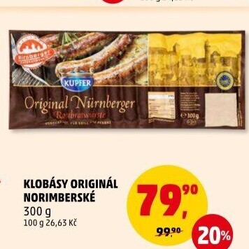 Norimberská klobása original Kupfer