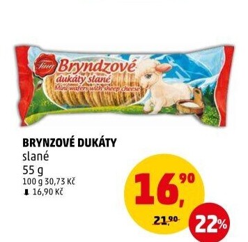Oplatky brynzové dukáty Tina