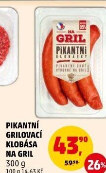 Pikantní klobása Na gril Penny