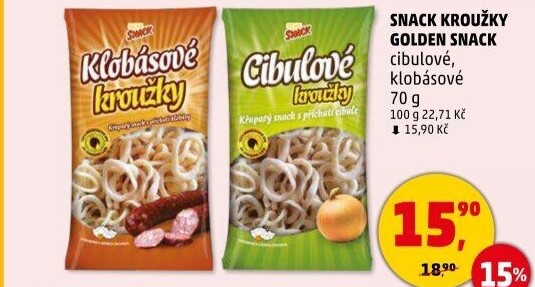 Snack kroužky Golden Snack