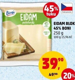 Sýr Eidam 45% Boni