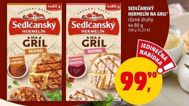 Sýr Hermelín na gril Sedlčanský