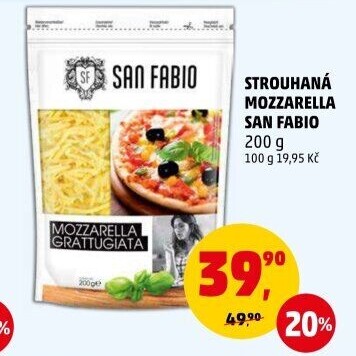 Sýr Mozzarella strouhaná San Fabio