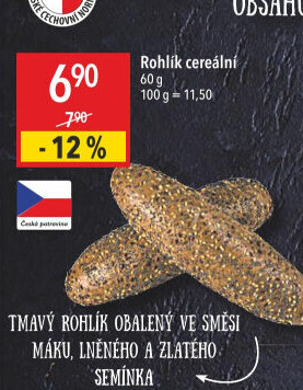 Cereální rohlík