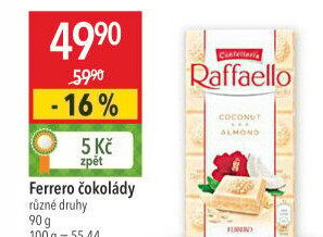Čokoláda Raffaello Ferrero