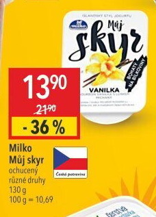 Dezert zakysaný ochucený Můj Skyr 0% Milko