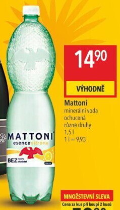 Ochucená voda Mattoni Esence
