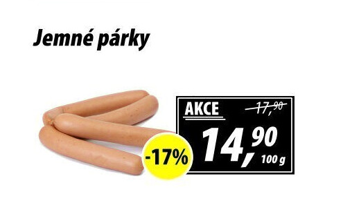 Párky jemné