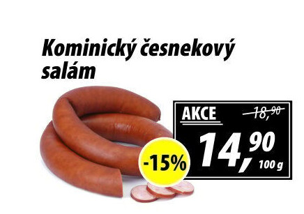 Salám kominický česnekový točený