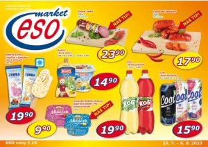 akční leták ESO MARKET 26.7.2023-6.8.2023