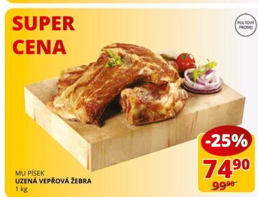 Vepřová uzená žebra Maso uzeniny Písek