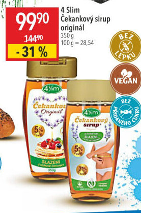 Čekankový sirup 4Slim