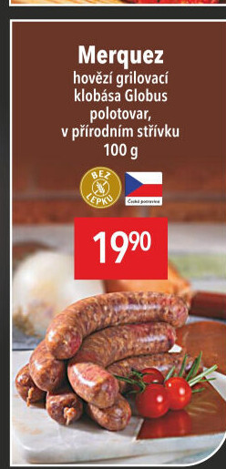 Klobása hovězí Merquez Globus