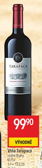 Víno Cabernet Sauvignon Viňa Tarapaca