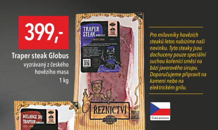 Hovězí steak traper Globus