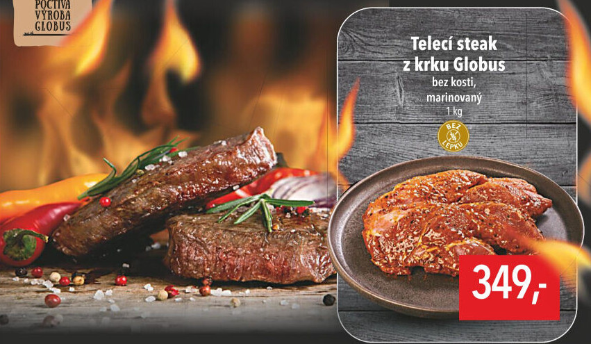 Telecí steak z krku marinovaný Globus