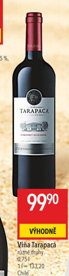 Víno Cabernet Sauvignon Viňa Tarapaca