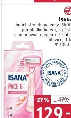 Holicí strojek dámský 6břitý Isana