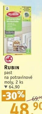 Past na potravinové a oděvní moly Rubin