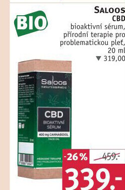 Pleťové bioaktivní sérum CBD Saloos