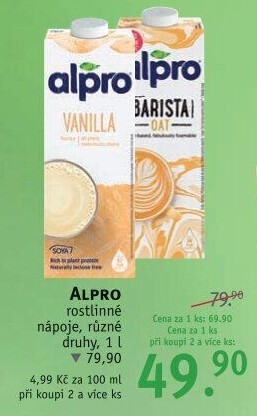 Rostlinné nápoje Alpro Soya