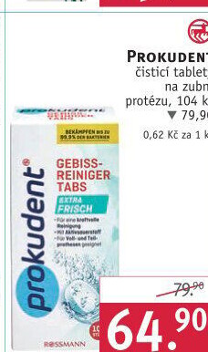 Tablety na zubní protézy Prokudent