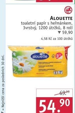 Toaletní papír 3vrstvý Alouette