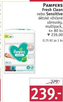 Vlhčené ubrousky dětské Pampers Baby Fresh Clean
