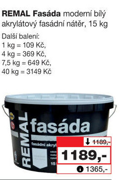 Fasádní barva Fasáda Remal