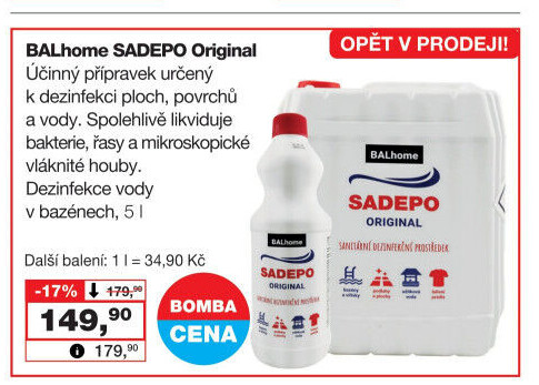 Sanitární kapalina Sadepo Balhome