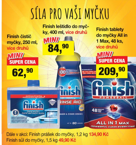 Čistič myčky Finish