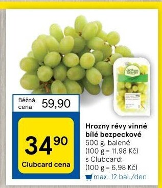 Hrozny bílé bezsemenné