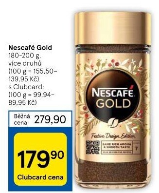 Instantní kávy Nescafé Gold